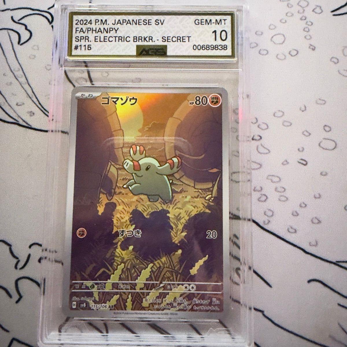 Phanpy graded 10 Pokémon card slab from Stratlock Collectibles