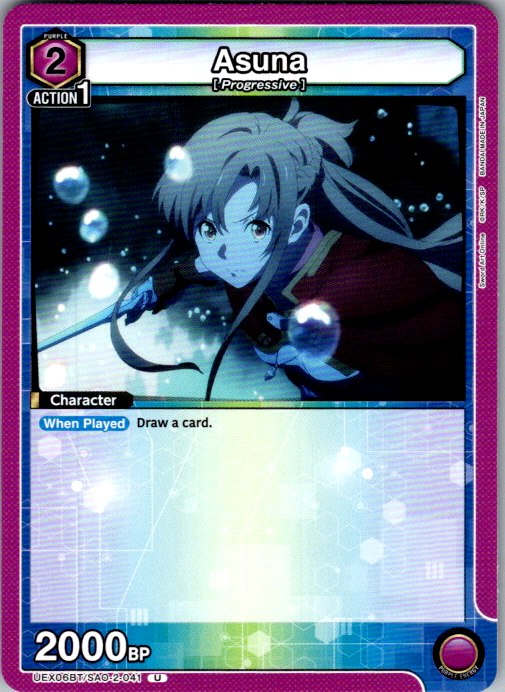 Asuna Union Arena Sword Art Online card from Stratlock Collectibles
