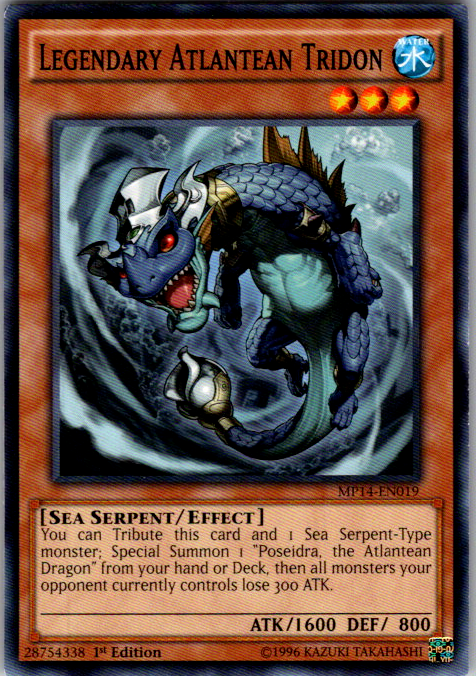 Legendary Atlantean Tridon Yu-Gi-Oh card from Stratlock Collectibles