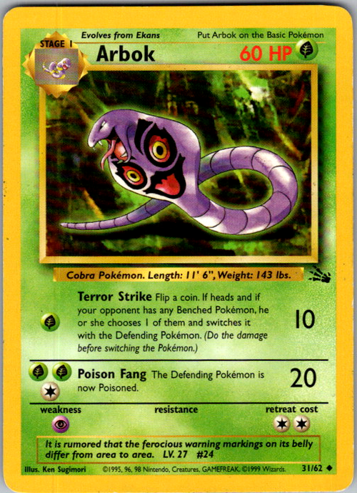 Arbok 31/62 Fossil English