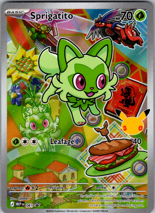Sprigatito #061 | Mega Evolution Black Star Promos | English — scanned card front