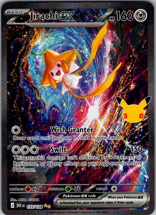 Jirachi ex #155/128 | 30th Celebration | Special Illustration Rare | English